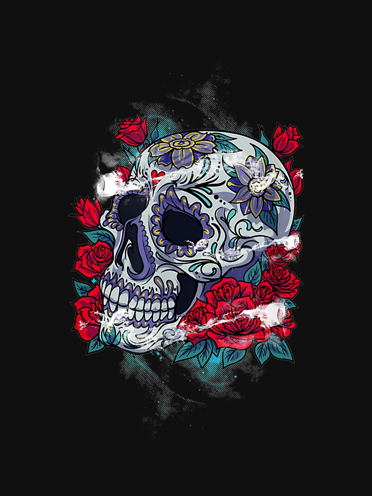 Creepy Dia De Los Muertos Skull Day Of The Dead by charissamo77