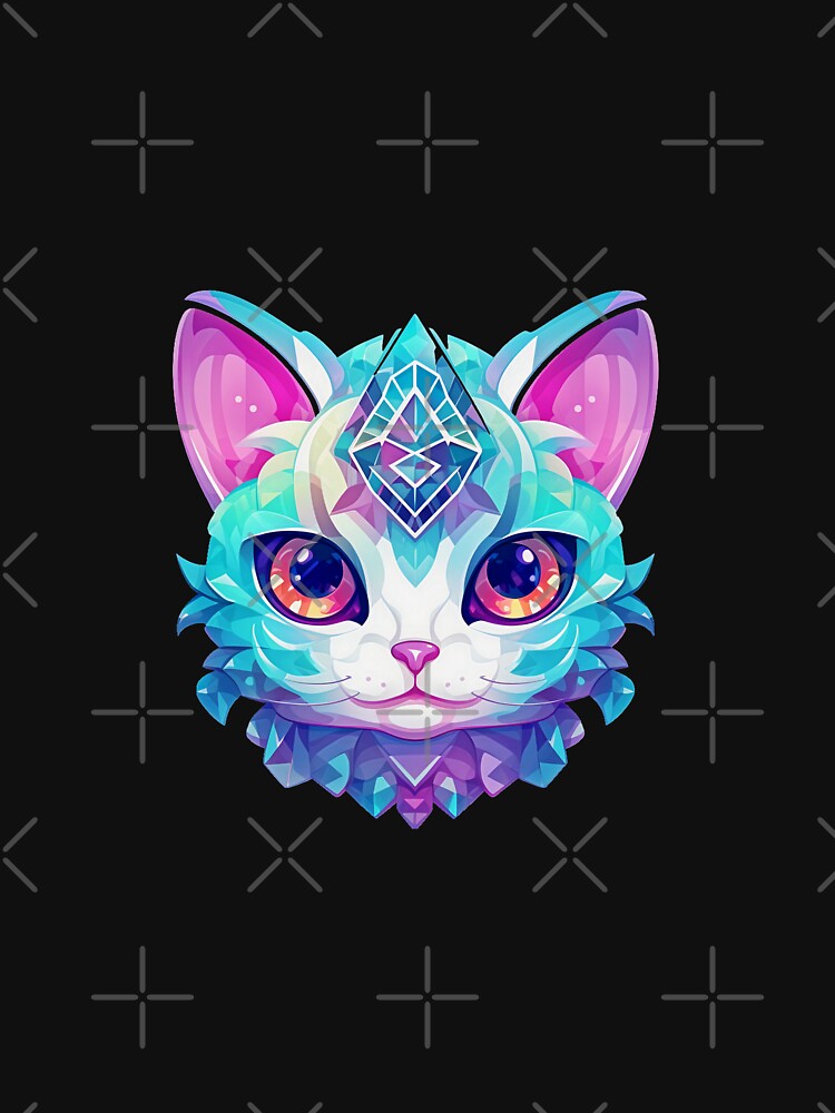 Sugar Skull Cat | Mosaic Cat | Sugar Skull Kitten | Day of the Dead | Dia de los Muertos | Crystal Skull Cat by CoolHippoQuotes