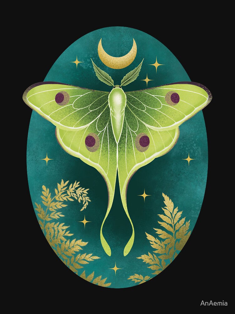 Luna Moth Black by AnAemia