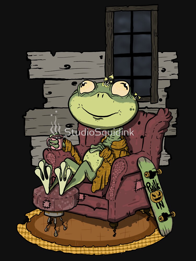Cozy Skate Frog by StudioSquidink