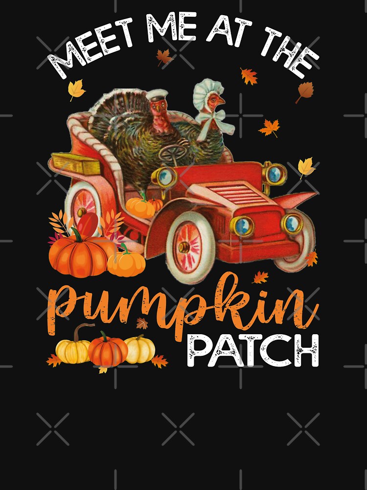 Meet Me At The Pumpkin Patch Vintage Turkeys Riding in a Car by Estrytee