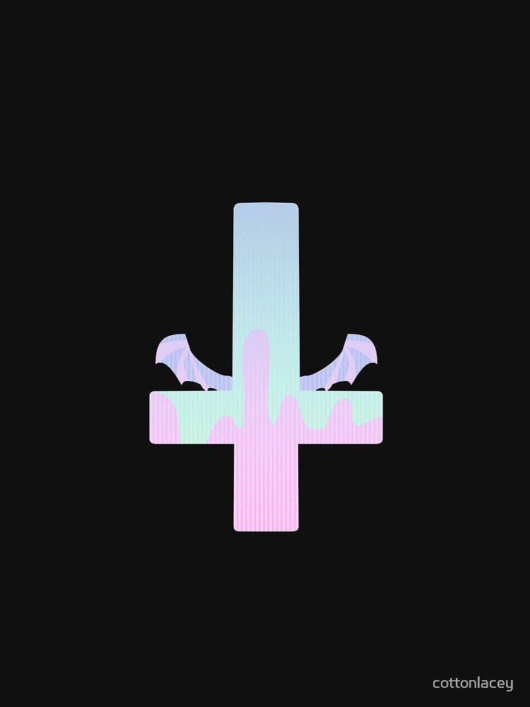 [v2] upside down pastel goth cross w/ wings by cottonlacey