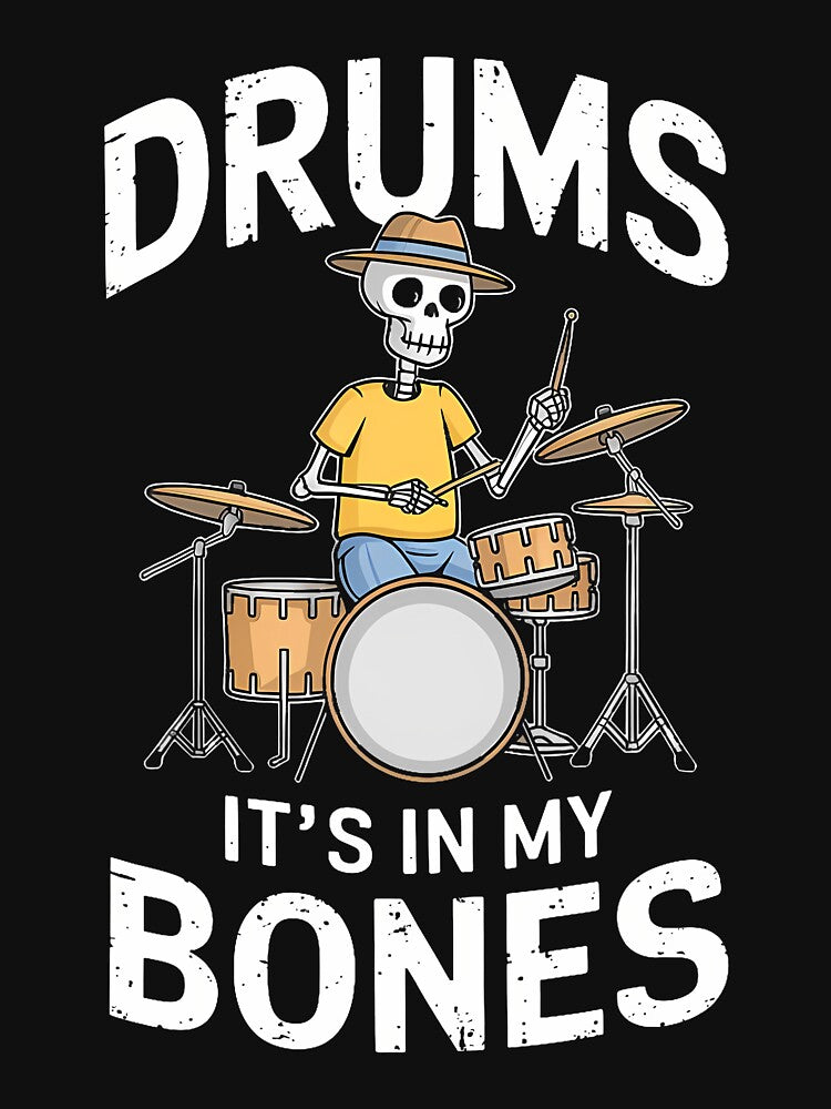 Funny Drummer Skeleton Playing Drums by cordfried3h