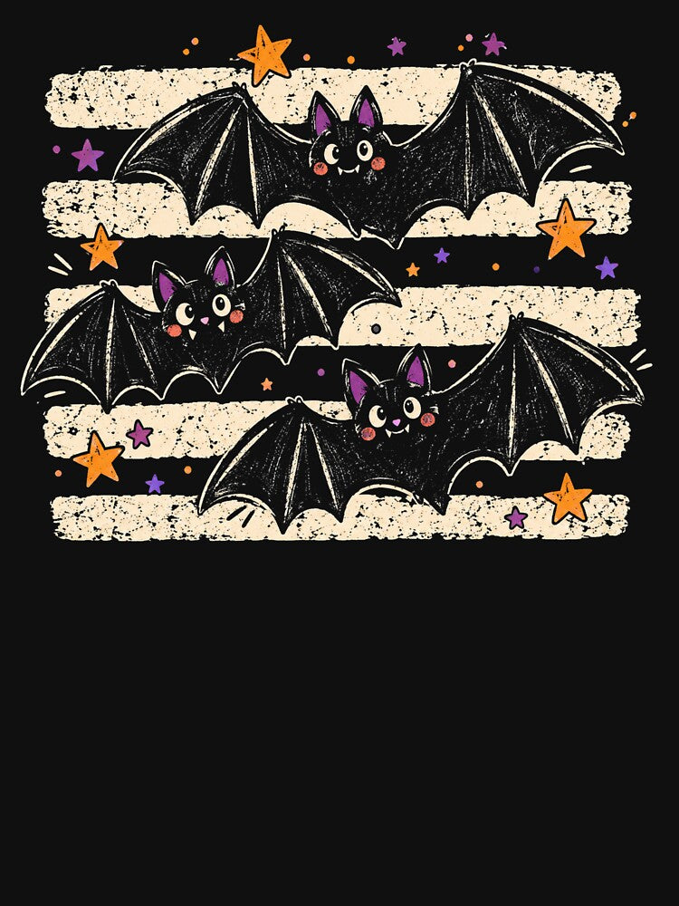 Retro Distressed Flying Bats Vintage Halloween Graphic by hamadacolonel