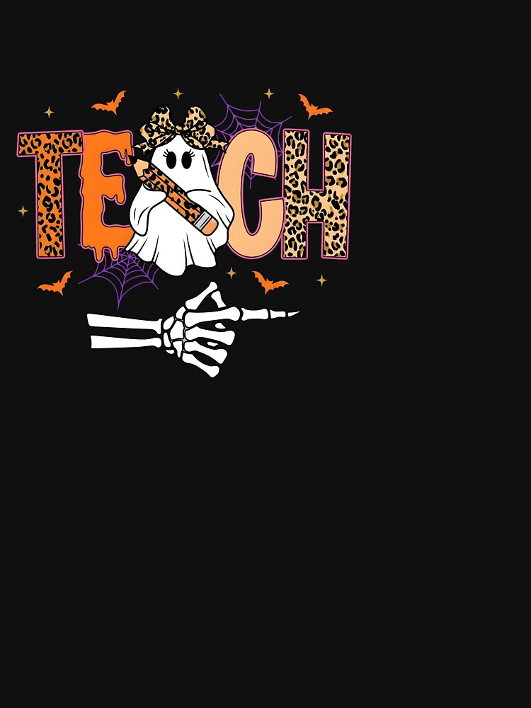 Halloween Teacher Ghost Leopard Fall School by KroghDs