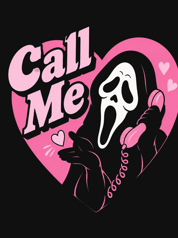 Call Me Ghostface Pastel Goth Graphic for Horror Fans by AubreeWu
