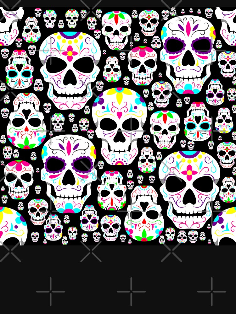 halloween gothic sugar skulls black by Gossip Rag