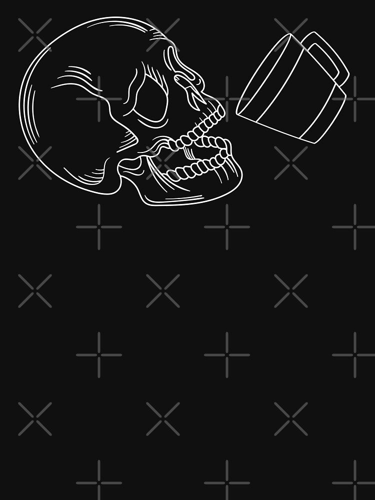 Skeleton drinking coffee by crikz