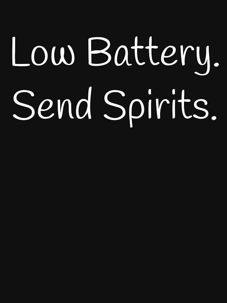 Funny Halloween Teacher Shirt | Low Battery Send Spirits Tee by TeeVex
