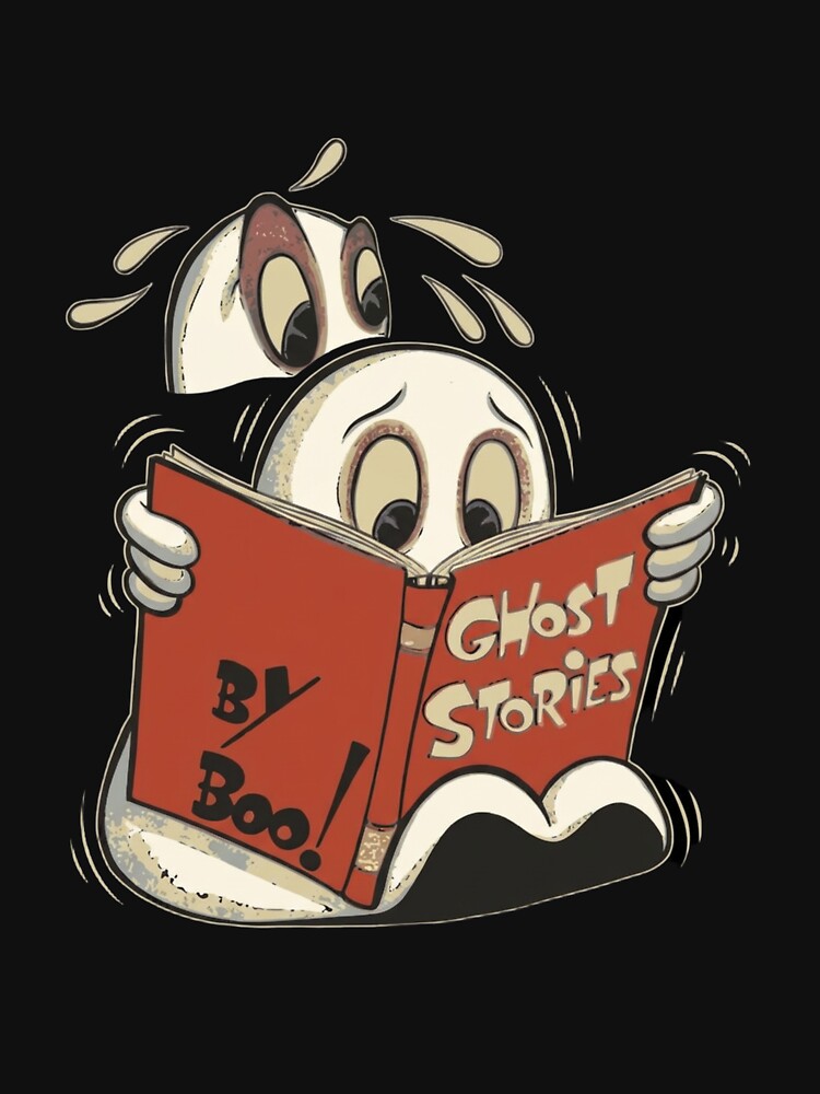 Ghost Peeking Over Book | Scared Ghost Stories | Funny Halloween Reading Design | Cute Book Lover by ZoomTaDesign
