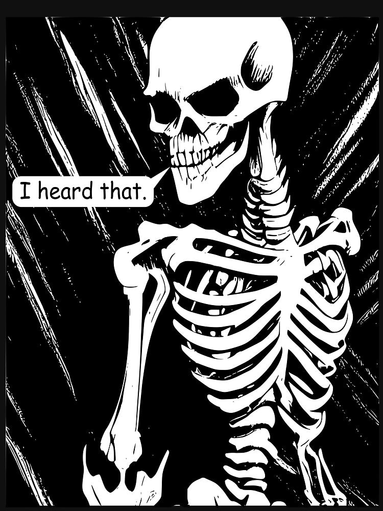 Halloween Ornery Skeleton Design by HalloweenThings