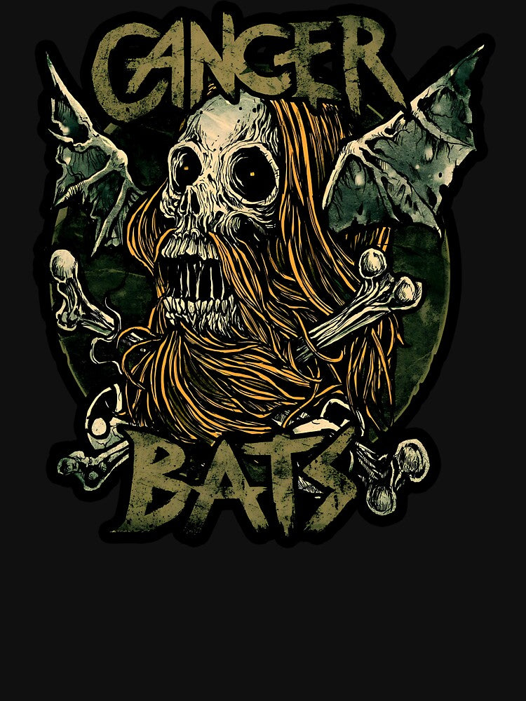 Skull and Bat Horror Illustration by Samuel	 Collings