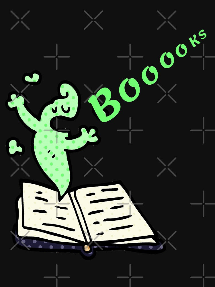 cute ghost book reading  teacher  funny boooooo by FLOWER--ART
