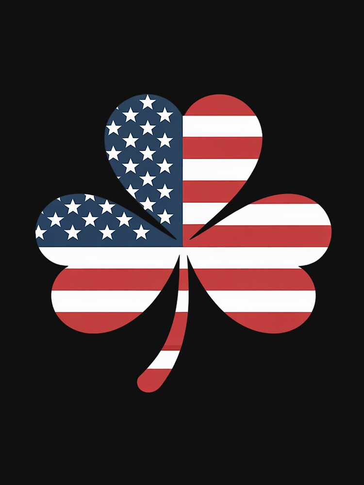 Womens American Flag USA Clover St Patricks Day Shenanigans by lavethediso