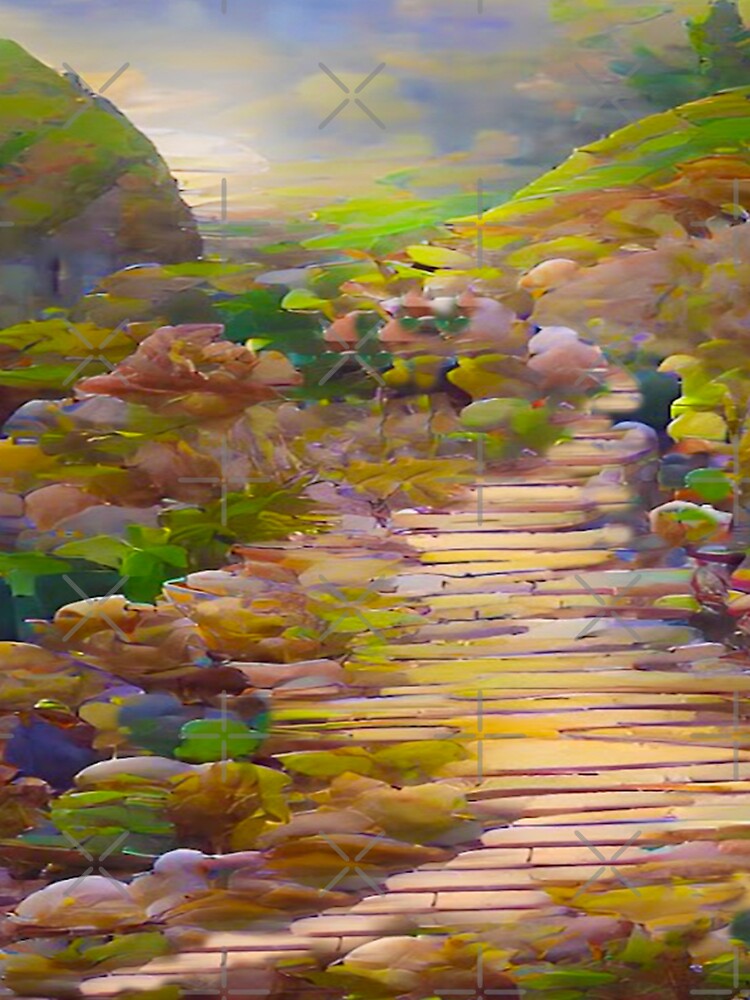 Pretty Impressionist Oregon Painting Hiking Trails  - Oregon by CattlettArt