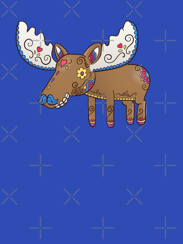 Cute Sugar Skull Animal Day of the Dead Moose by abowersock