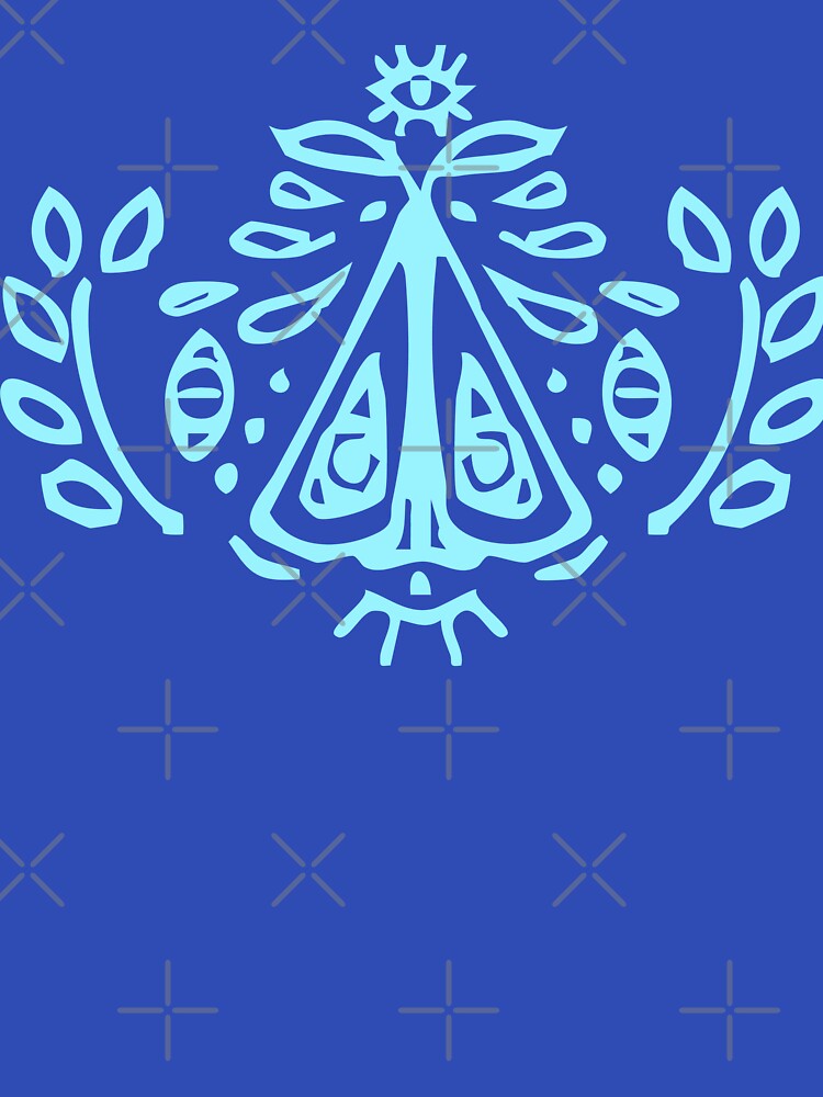 Occult Moth Stamp (Light Blue) by sleepyhenry