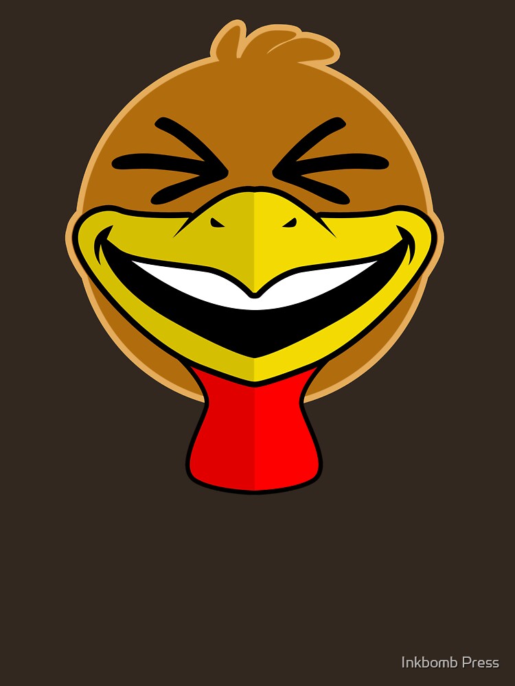 Laughing Turkey Emoji Funny Emoticon Turkey Face T Shirt by Inkbomb Press