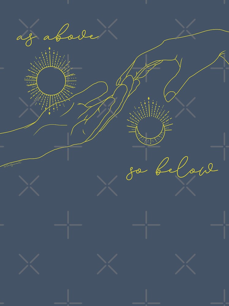 As Above So Below- Touching Hands Yellow by LordGraceArt