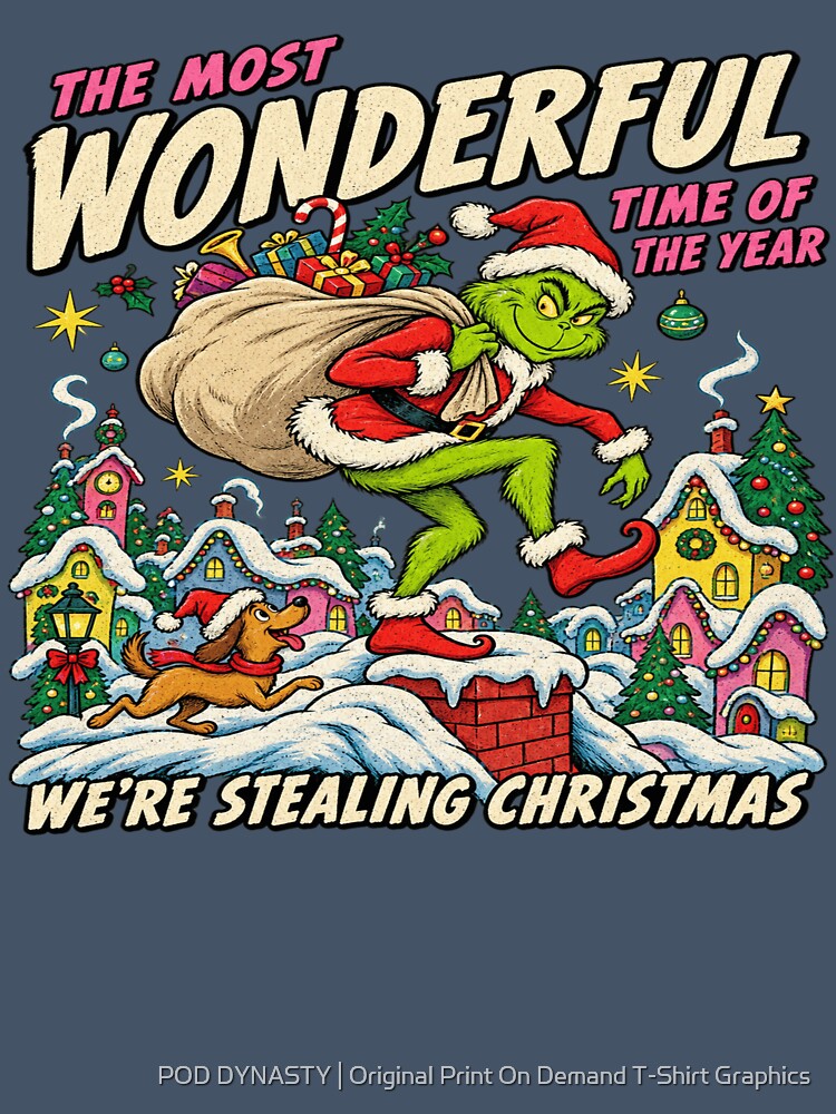 Retro Christmas Mischief Lovers by POD DYNASTY | Original Print On Demand T-Shirt Graphics