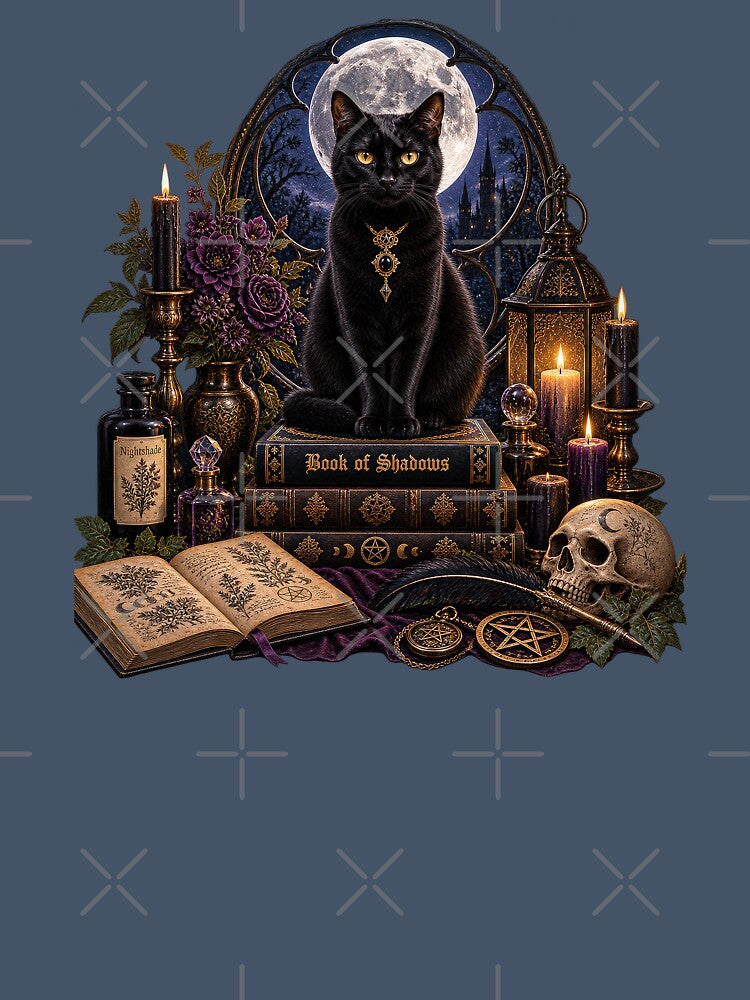 Moonlit Black Cat Apothecary by Ray's Photos & Art
