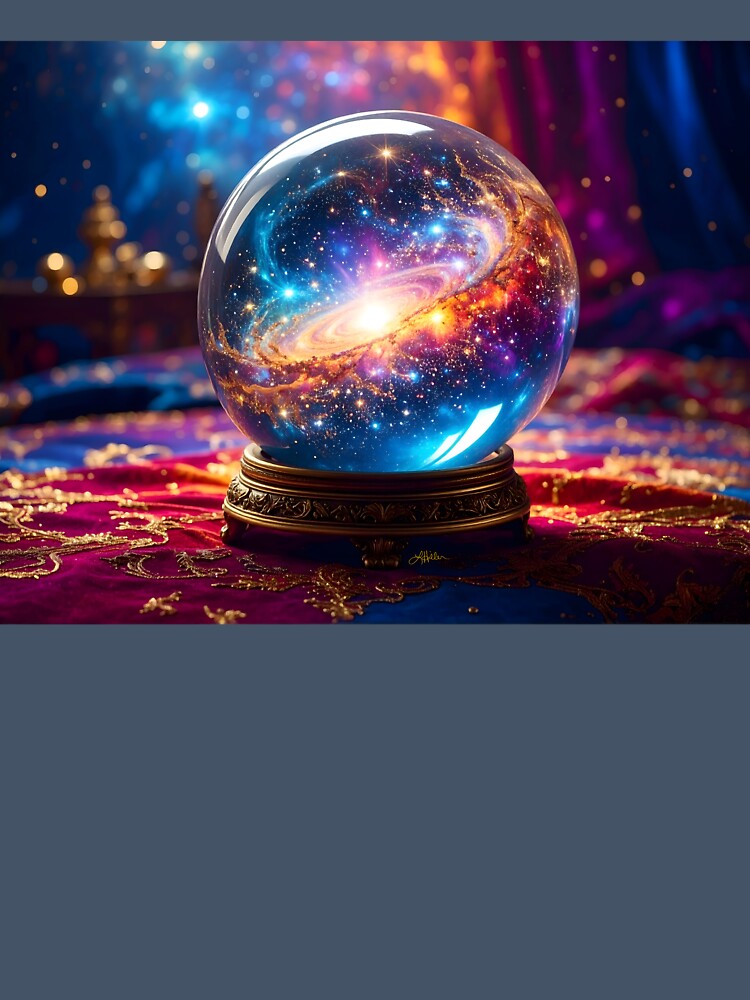 Crystal Ball - I See a Cosmic Event in your Future by Lee Hiller Designs