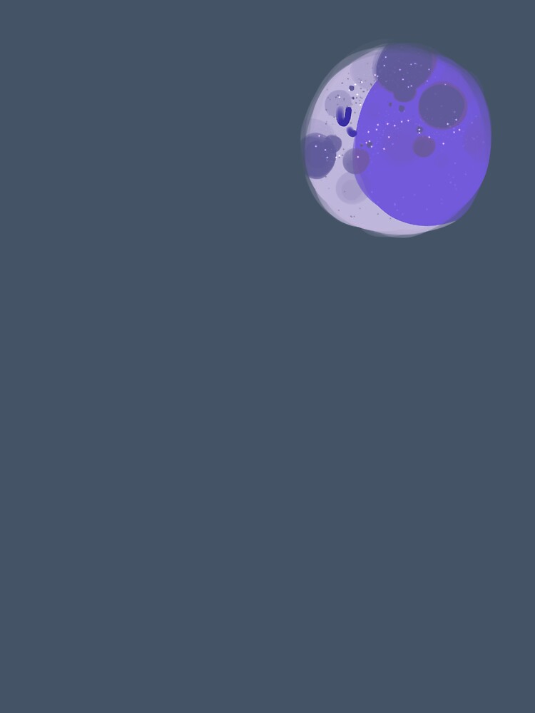 Cute Waning Crescent Moon by EKTcreates222