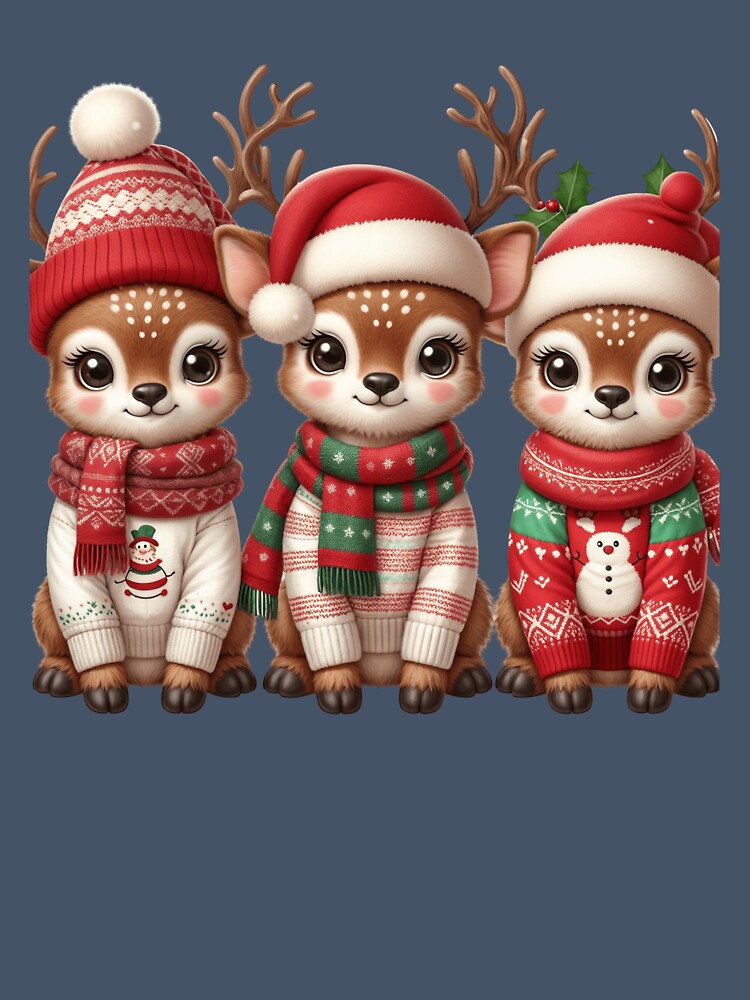 Festive Reindeer in Christmas Sweaters by Parvej Qureshi