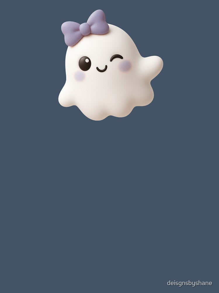 Kawaii Winking Bow Ghost by deisgnsbyshane