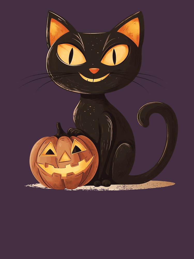 Vintage Halloween Cat by TeeTemptation