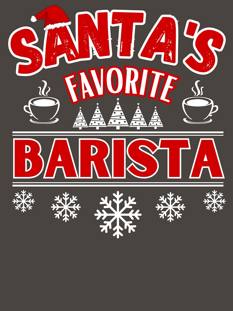 Santa's favorite barista funny Christmas gift by Meandmyshop
