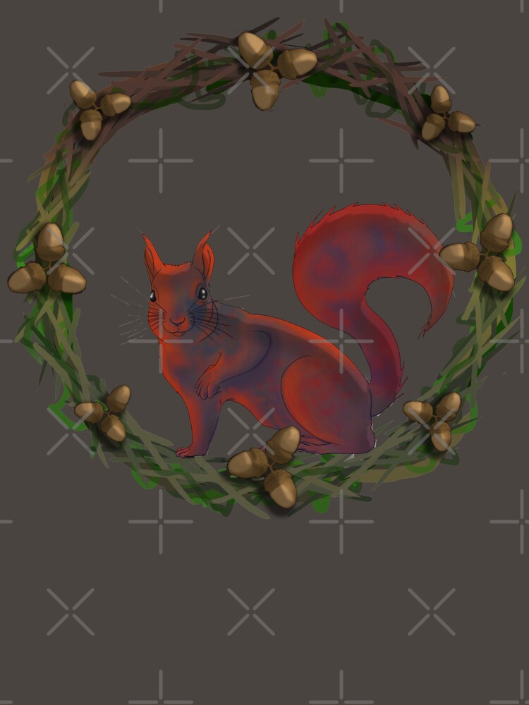 Squirrel Collecting acorns by DustJackal