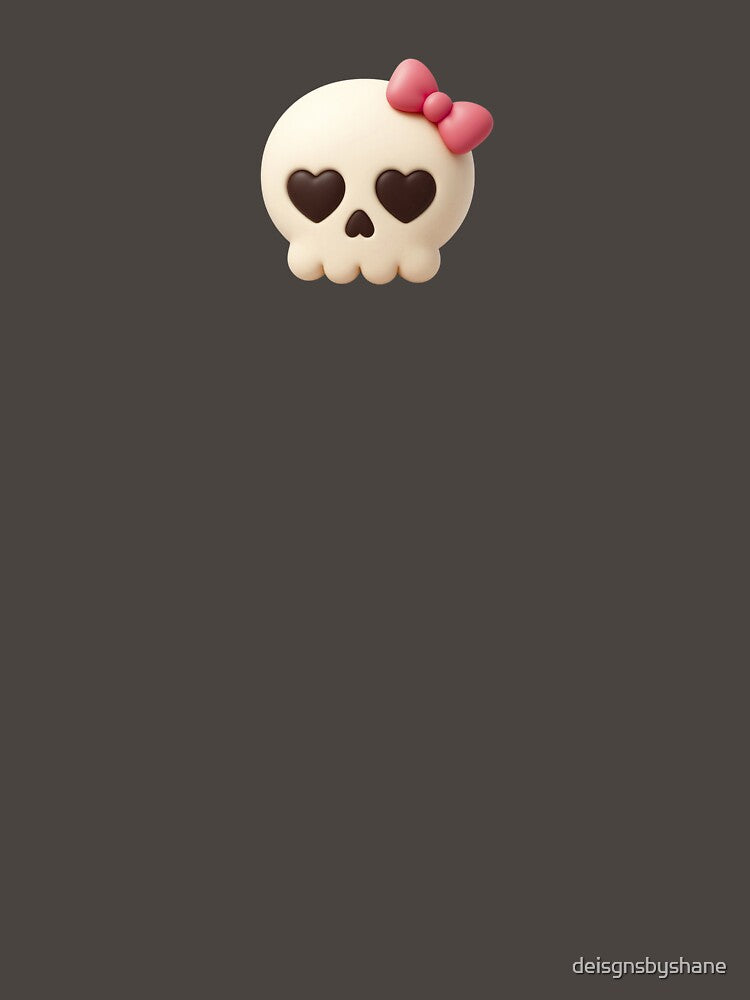 Happy Little Skull With Pink Bow & Heart Eyes by deisgnsbyshane