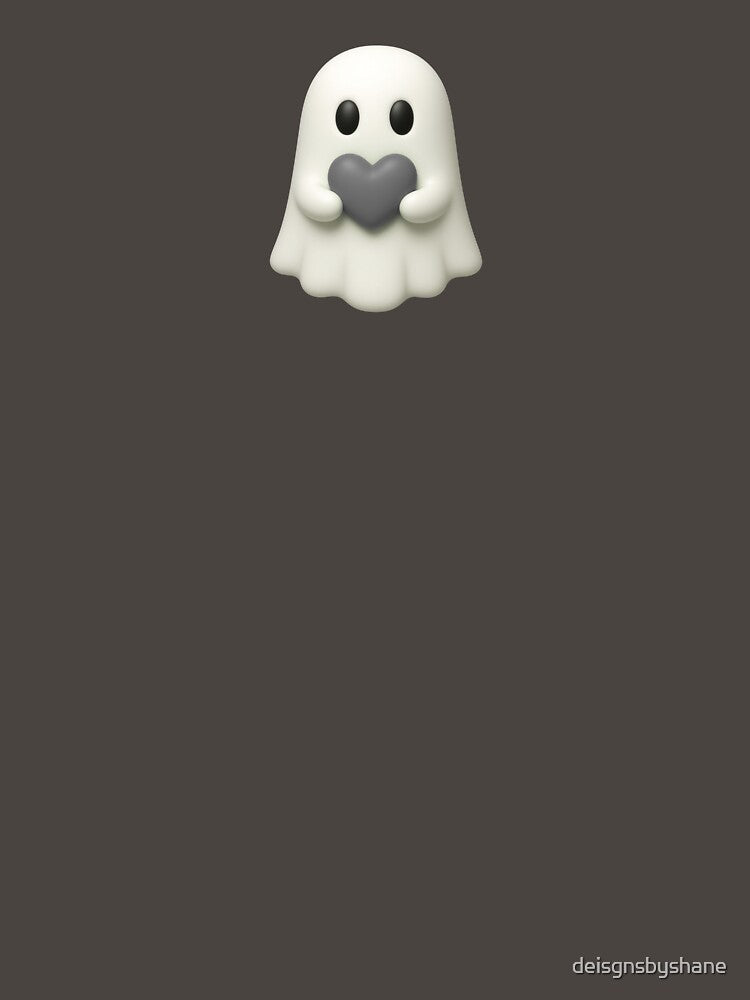 Charming Gray Heart Ghost Character by deisgnsbyshane