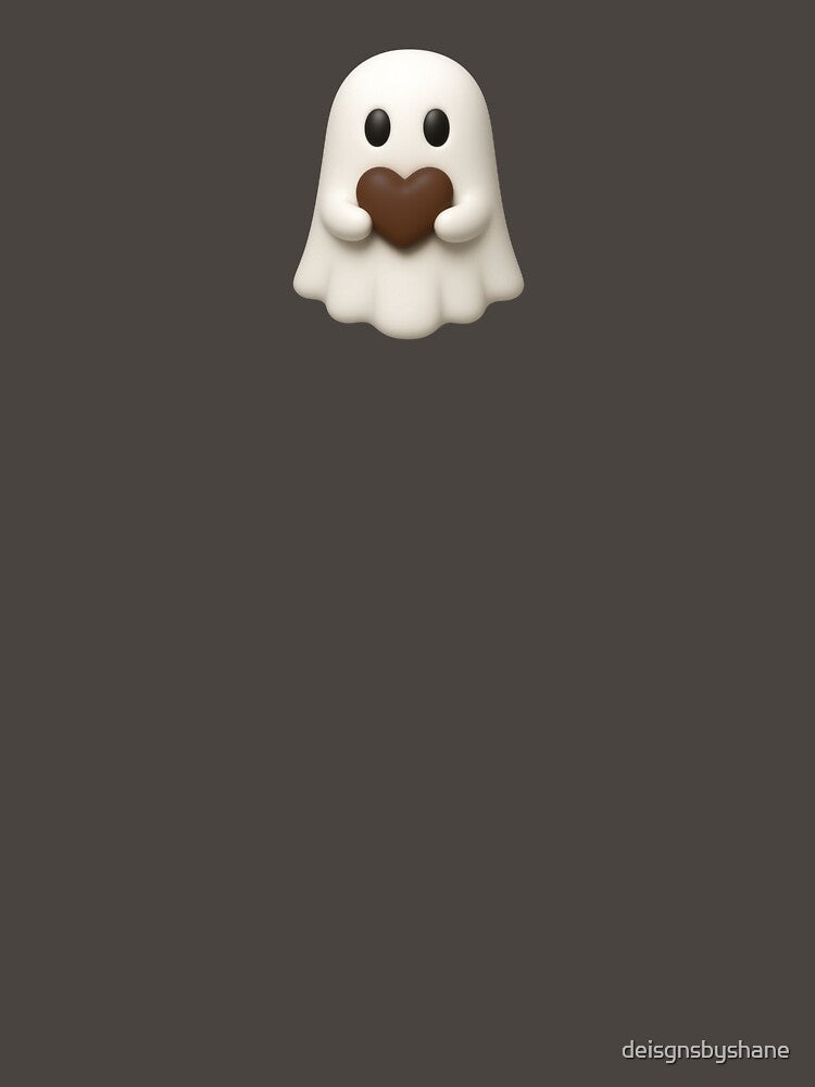 Charming Brown Heart Ghost Character by deisgnsbyshane