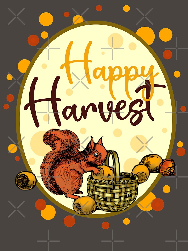Happy Harvest Squirrel by sandpiperstudio