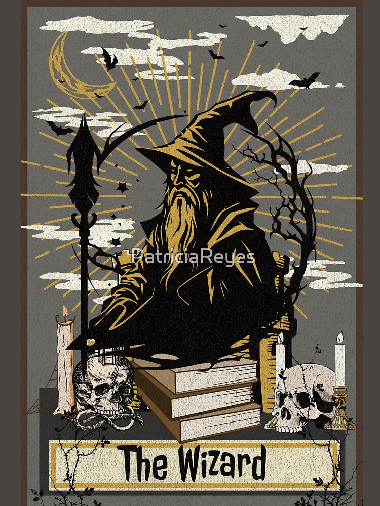 "Nocturnal Arcanum: The Wizard Tarot Tee" by PatriciaReyes