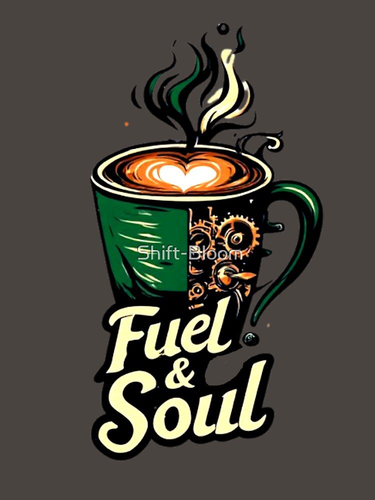 Fuel & Soul Steampunk Coffee Mug Heart Latte Barista Art 04 by Shift-Bloom