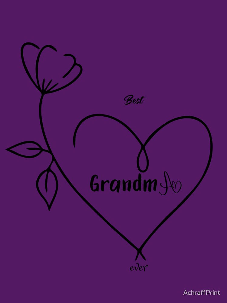 Best Grandma Ever – Cute Floral Appreciation Design by AchraffPrint