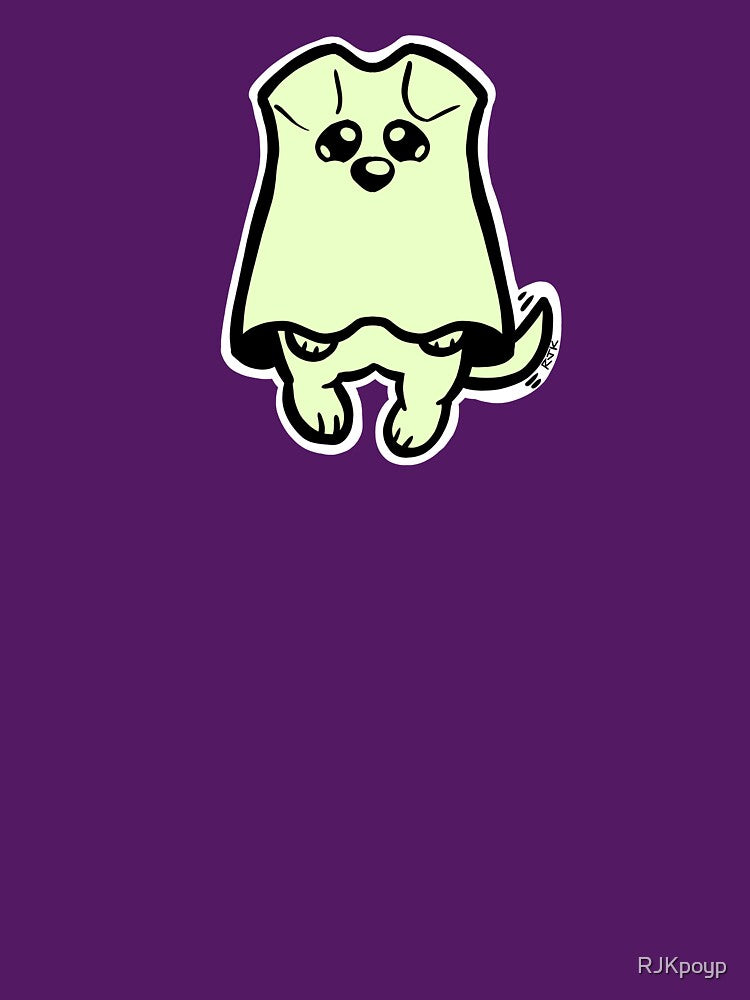 Little Ghost Dog (Won't say Boo) by RJKpoyp