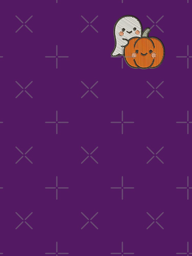 Kawaii Ghost and Pumpkin Friends Embroidery Patch Sticker by · GAMING SOUL ·