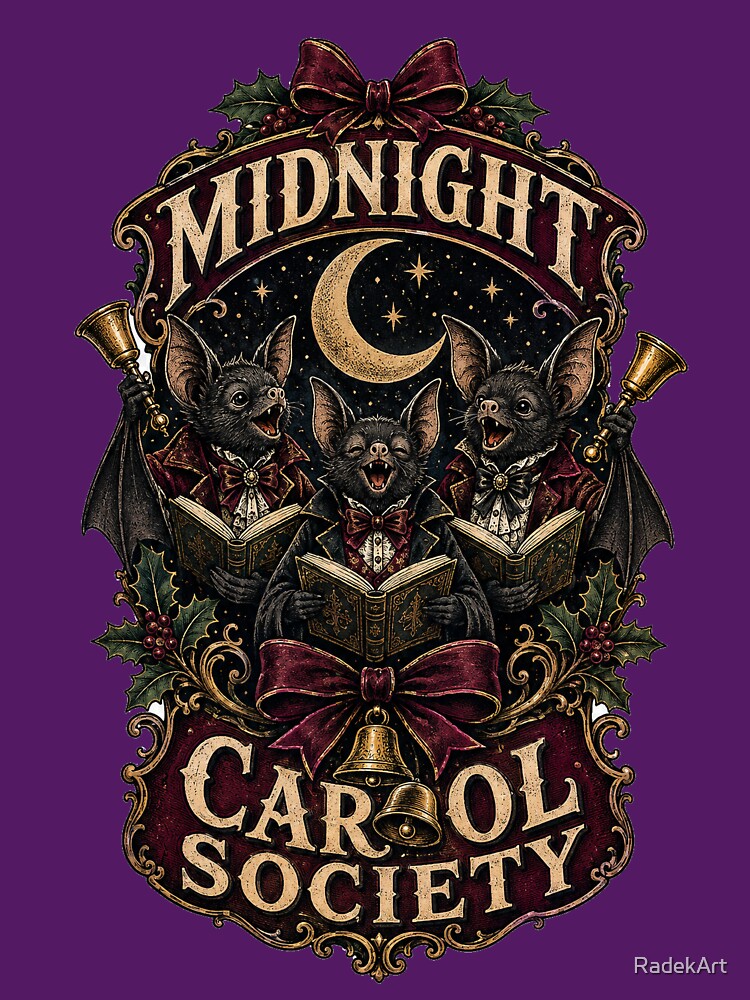 Midnight Carol Society – Gothic Christmas Bats by RadekArt