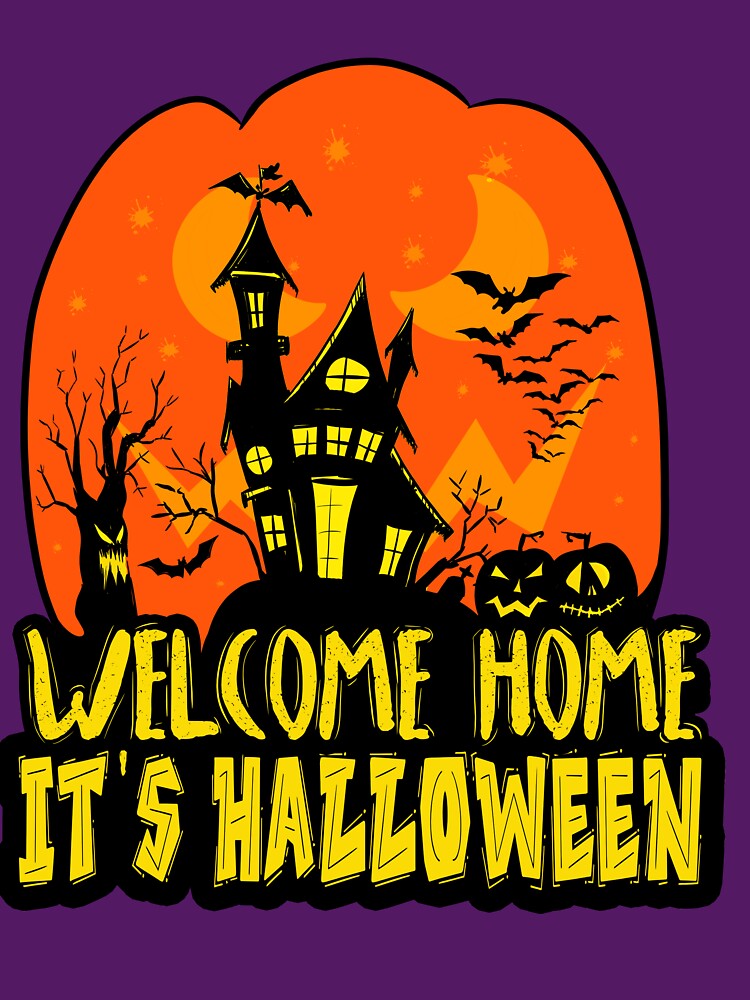 It's Halloween welcome home - spooky house Halloween design by asprse
