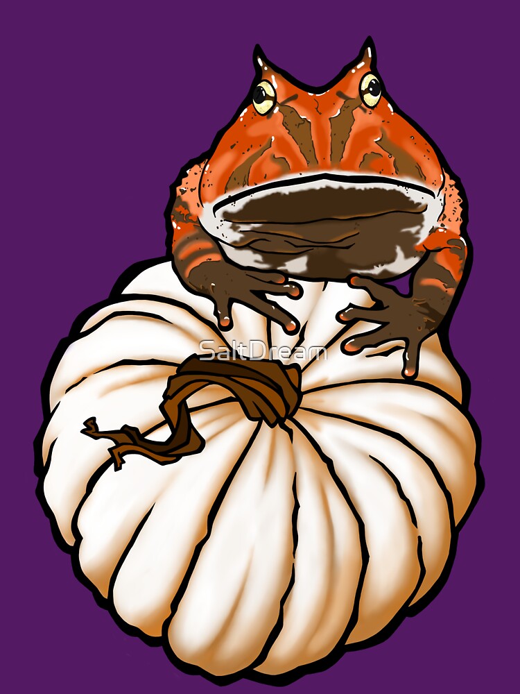 Pumpkin Spice Pacman Frog by SaltDream