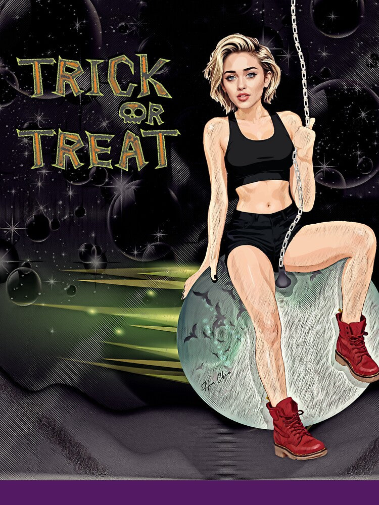 Miley Halloween crystal ball by Hen-C-Art