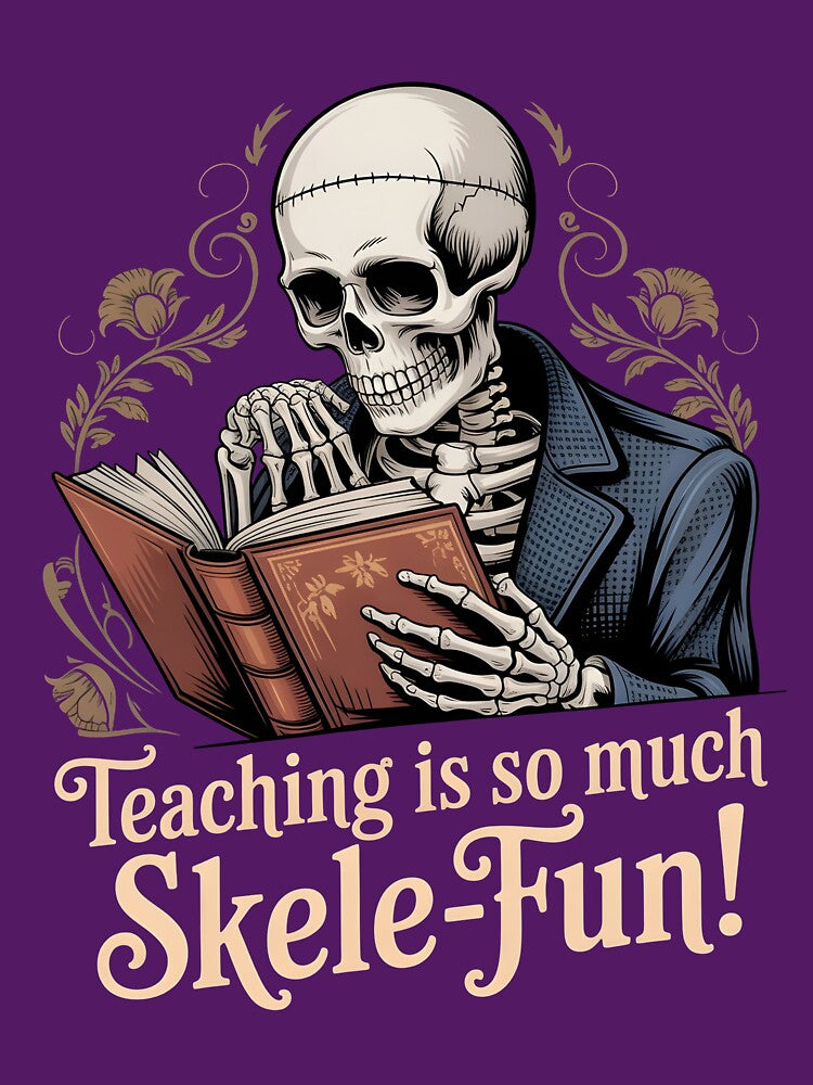 Halloween Math Teacher Shirt – Funny Skeleton Teacher T-Shirt for Women Men – Spooky Teacher Life Tee by Splotchly