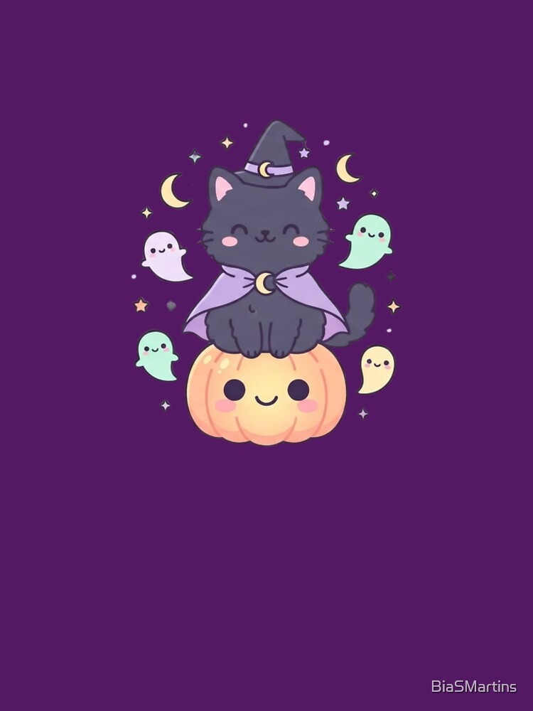 Cute little black wizard kitten by BiaSMartins