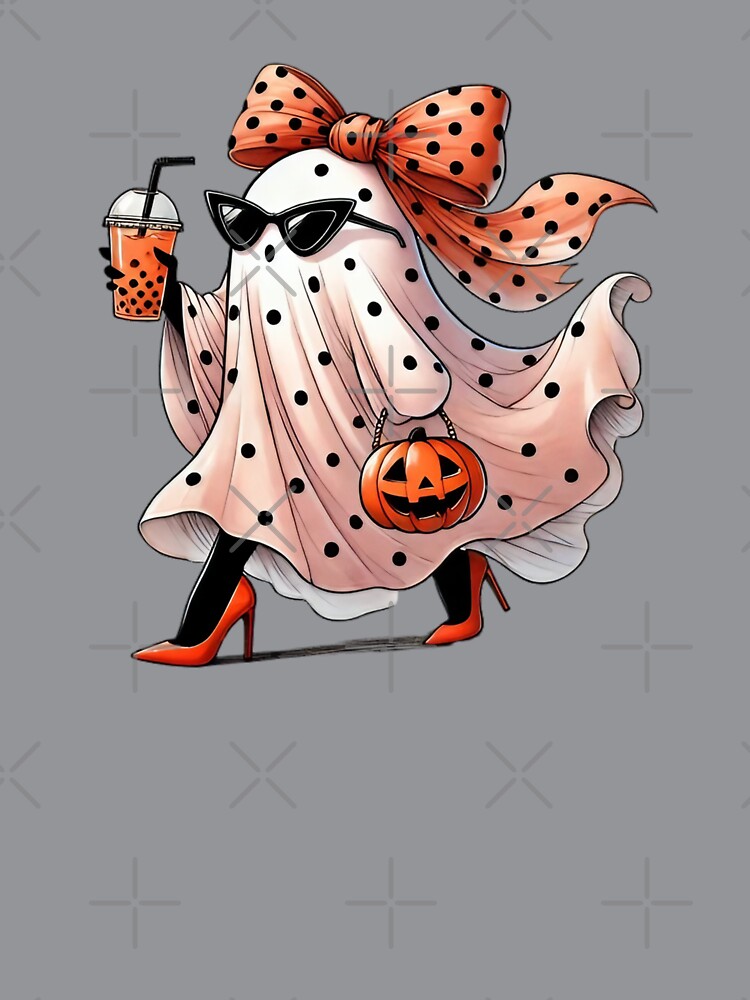 Stylish Ghost with Bubble Tea – Cute Spooky Halloween by NRcollections24