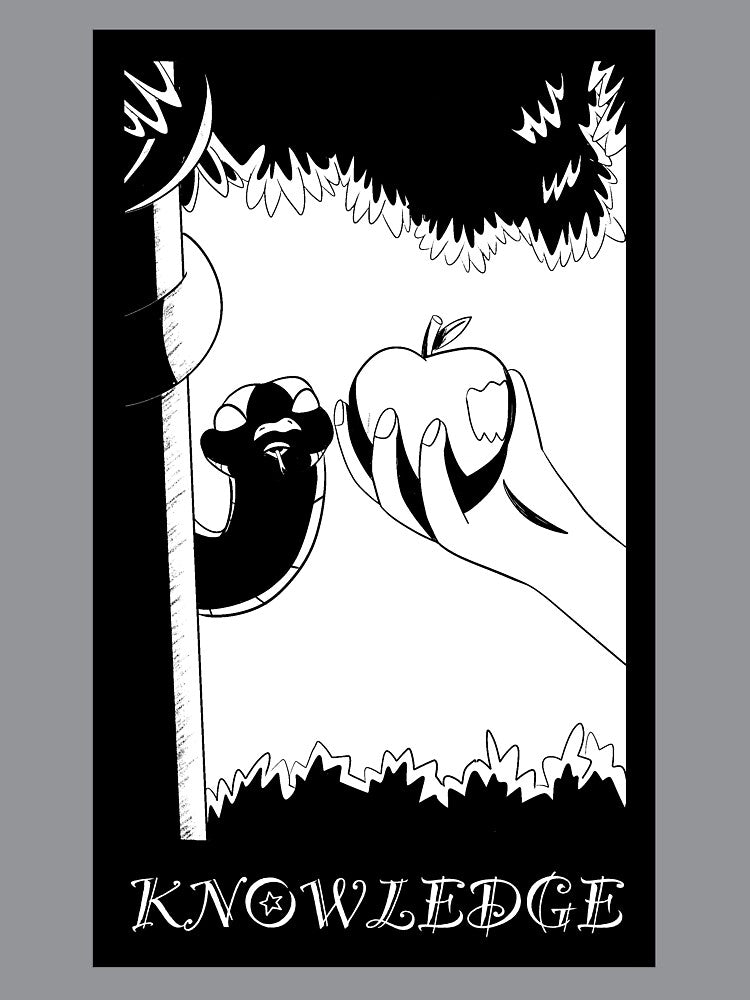 Knowledge Tarot Card by m00nlessdusk