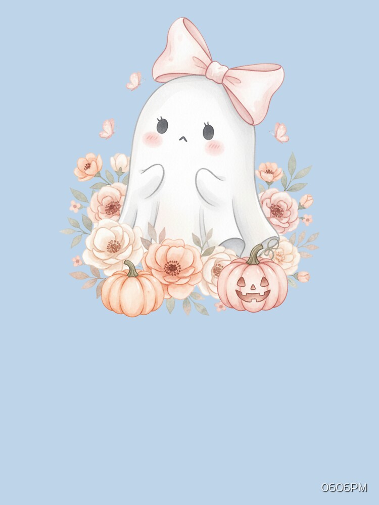 Pastel Ghost with Flowers by 0606PM